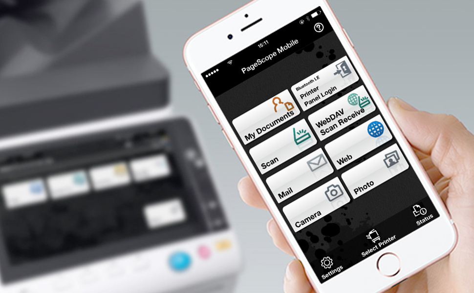 استفاده از NFC در چاپگر های Bizhub